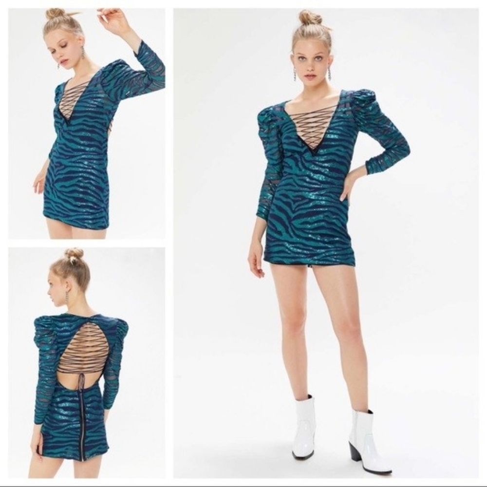 For Love and Lemons Vixen Lace Up Dress